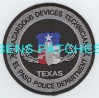 TEXAS,EL PASO POLICE HAZARDOUS DEVICES TECHNICIAN 1